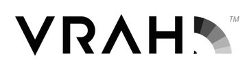 Logo (preto) dos leques VRAH™ (para usar em fundo claro)