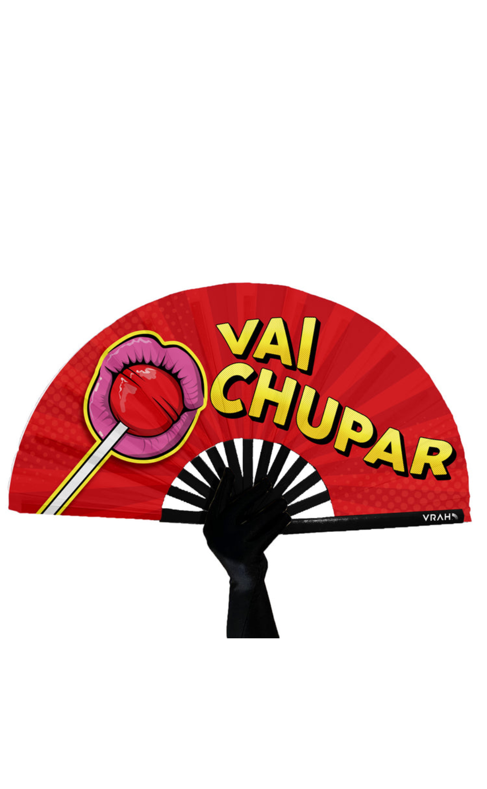 Leque duplo com estampa "VAI CHUPAR?"